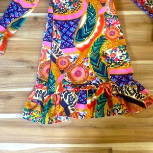 Lands end abstract flair dress
